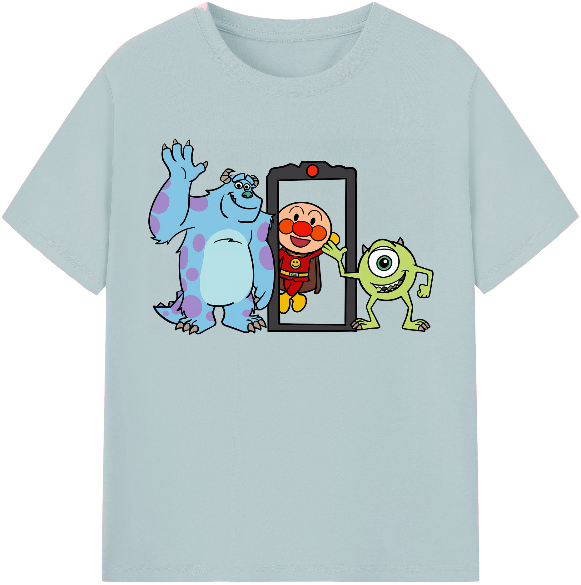 （画像用） アンパンマン Anpanman 綿100％半袖Tシャツ（フロントプリント）